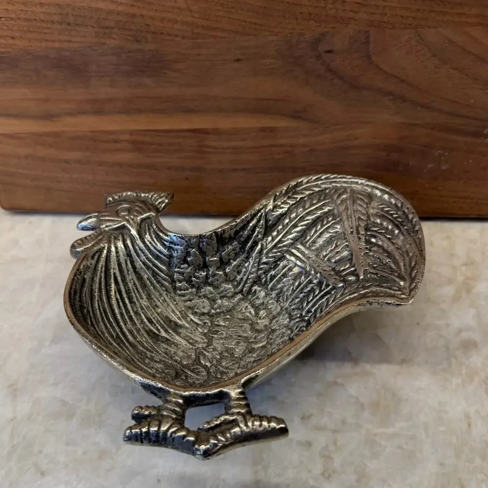Vintage aluminum Rooster bowl